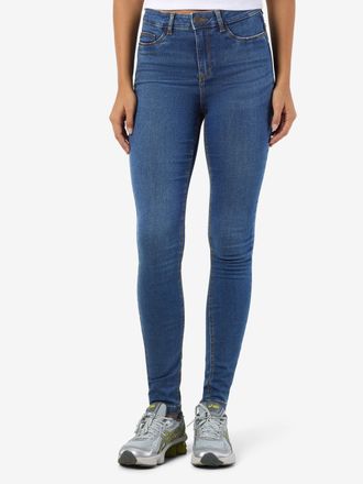 Noisy May Skinny-fit-Jeans NOISY MAY NMCALLIE HW SKINNY BLUE JEANS NOOS, Damen, Gr. 29, L&auml;nge 32, blau (medium blau denim), Denim/Jeans, Obermaterial: 75% Baumw