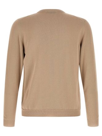 Zanone Cotton Crew-Neck Sweater - Beige
