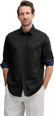 Karl Lagerfeld Katoenen Shirt - Heren - Casual Overhemden - Zwart - XL - Katoen - Overhemden