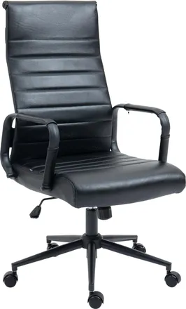 Clp Clp - Silla De Oficina Kolumbus En Cuero Original Negro/negro