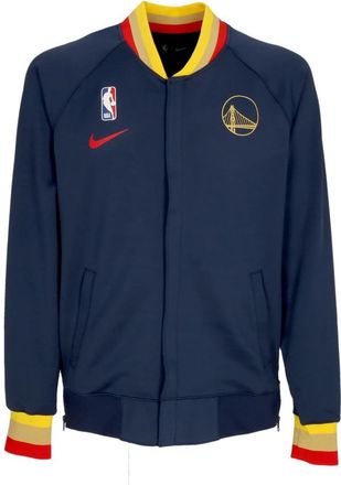 Nike NBA City Edition Showtime Sweatshirt - Heren - Sportshirts - Blauw - S - Polyester - Fitness