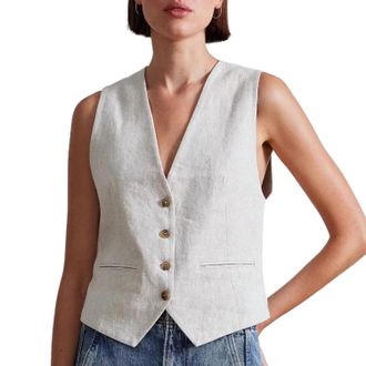 Apiece Apart Cecilia Vest In Flax