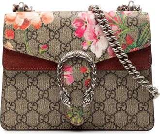 Gucci Womens Pre-owned Small Gg Supreme Blooms Dionysus Crossbody - Tan Textile - One Size