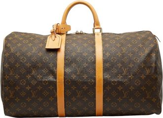 Louis Vuitton Brown Pvc Leather Boston Bag (Pre-Owned)