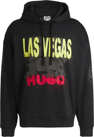 HUGO BOSS Hugo Heren Las Vegas Kunstwerk Hoodie (Zwart)