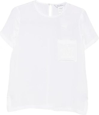 Max Mara MxmPagano Embroidered Silk Blouse