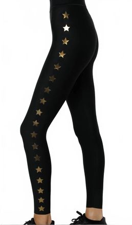 Ultracor Walk Of Fame Ultra High Legging In Nero Iridescent Gold