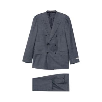 Canali Double Breasted Suits, male, Blue, Size: 4XL Two-Piece Suit