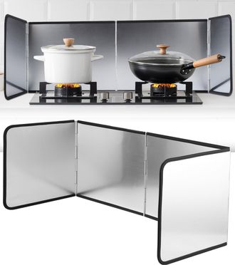 OEM Plato De Cocina Plegable De Cuatro Caras, A Prueba De Salpicaduras Previene Eficazmente Las Salpicaduras De Aceite F&aacute;cil De Limpiar Apto Para Cocinas 