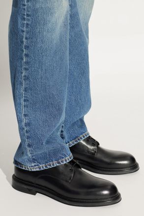 Emporio Armani Leather Shoes, Mens, Black