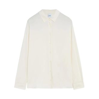 Aspesi Shirts, female, Beige, Size: XS Silk Crepe de Chine Shirt