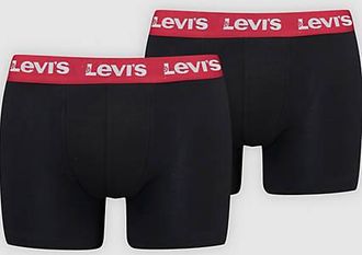 Levi's Basic Boxer Brief 2 Pack - Mens - XL - Black
