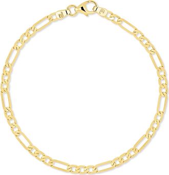 Bony Levy 14K Gold Figaro Chain Bracelet in 14K Yellow Gold at Nordstrom, Size 6.5