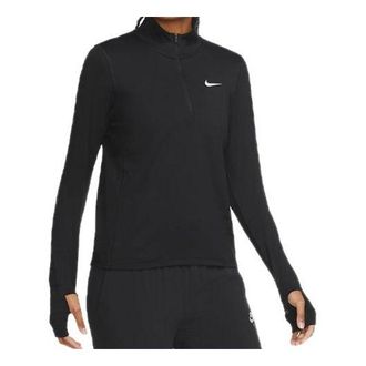 Nike (WMNS) Nike Element Half Zipper Casual Sports Running Black Gym Clothes CU3221-010