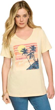 Roaman's Graphic Tee in Beach Print at Nordstrom, Size 16