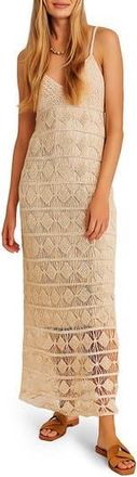 Saachi Open Weave Crochet Cover-Up Dress in Ivory at Nordstrom Rack