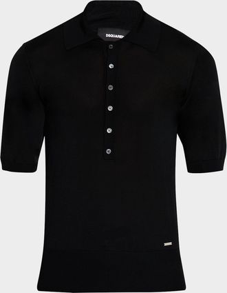 Dsquared2 Mens Knit Polo Shirt