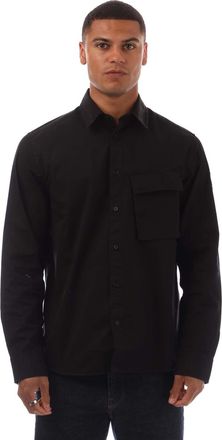 Belstaff Mens Belstaff Garment Dye Cotton Scale Shirt in Black
