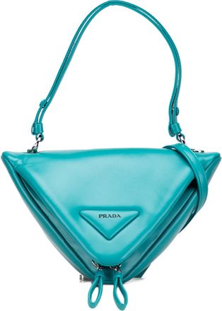 Prada Pre-owned Womens Crossbody Bag - Teal Leather - One Size