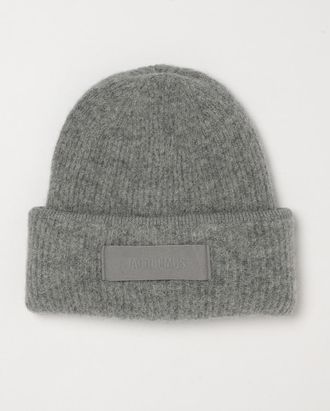 Jacquemus Berretto beanie in misto lana e alpaca con risvolto e logo
