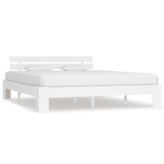 vidaXL Vidaxl Giroletto Senza Materasso Bianco 160x200 Cm Legno Massello Pino