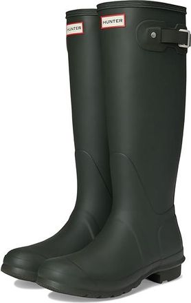 Hunter Original Tall Boots Womens Rain Boots Dark Green : 10 M, Rubber