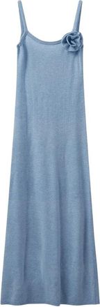The Garment Kasjmier Lamswol Slip Jurk - Dames - Maxi kleedjes - Blauw - 2XS - Wol - Kleedjes