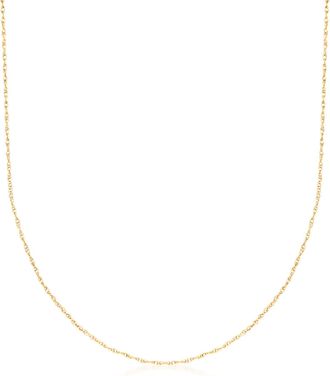 Ross-Simons 0.7mm 14kt Yellow Gold Rope-Chain Necklace