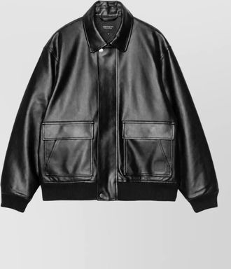 Carhartt Work in Progress leather relaxed-fit bomber jacket