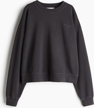 H&M Sweatshirt mit Textmotiv - Grau
