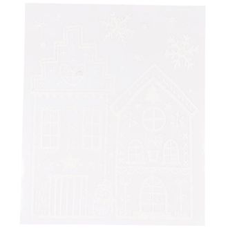 Maisons du monde Pegatinas navide&ntilde;as para ventanas y &aacute;rboles en blanco (x2)