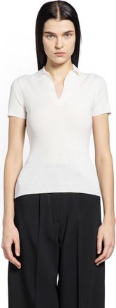 Max Mara Rib-Knit Wool Polo Shirt