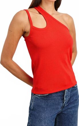 Rails Hira Asymmetric Tank Top In Cherry