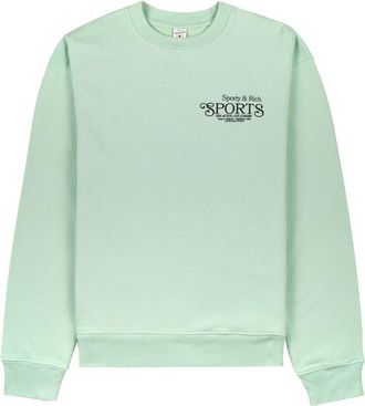 Sporty & Rich logo-print cotton sweatshirt - unisex - Cotton - M - Green