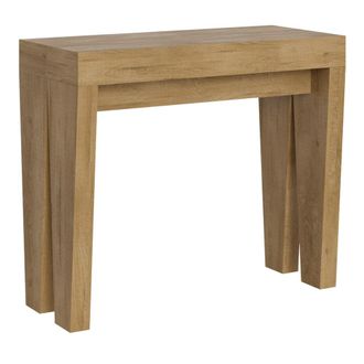 Itamoby Consola extensible 90x40/196 cm efecto madera roble natural