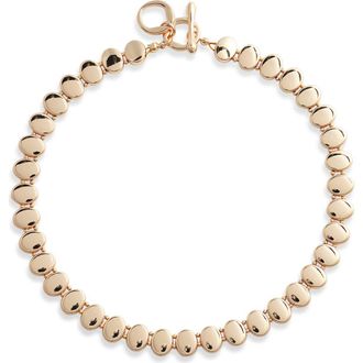 Open Edit Domed Metal Collar Necklace in Gold at Nordstrom