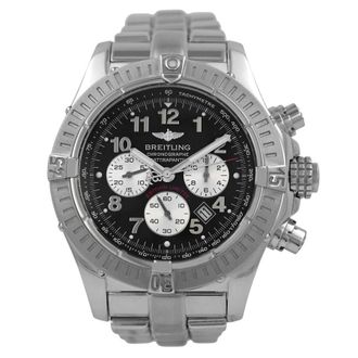 Breitling Pre-owned Breitling Avenger Chronograph Quartz Black Dial Mens Watch A69360