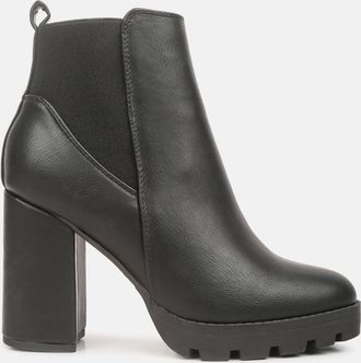 London Rag bolt block heeled chelsea boots