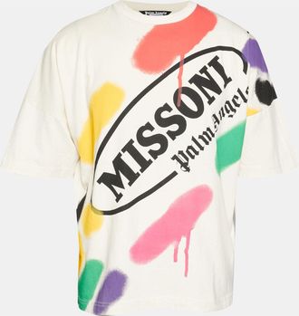 Palm Angels X Missoni Beige Printed Jersey T-Shirt