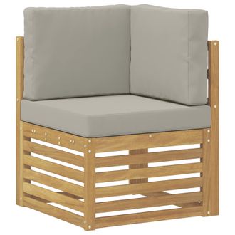 vidaXL Sof&aacute; De Esquina Para Exteriores Madera De Acacia S&oacute;lida Blanco Vidaxl