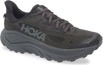 Hoka One One Challenger 8 Trail Running Shoe in Black /Outer Orbit at Nordstrom, Size 11.5