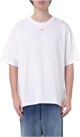 Diesel Oversized T-shirt met korte mouwen en ronde hals - Heren - T-shirts - Wit - L - Katoen - Tops