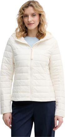 Benetton Gewatteerd jack met capuchon - Dames - Zomerjassen - Beige - XS - Jassen