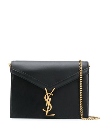 Saint Laurent Cassandra schoudertas met monogram - Zwart