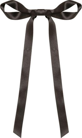 Jennifer Behr Gretta Silk Bow Barrette in Black at Nordstrom