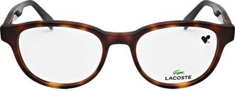 Lacoste Mens Brown Rectangular Eyeglass Frames L2921