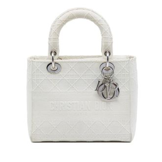 Dior Pre-owned Dior Medium Embroidered Canvas Cannage Lady D Lite Ladies 9S4PG9TEO3SWFOD2