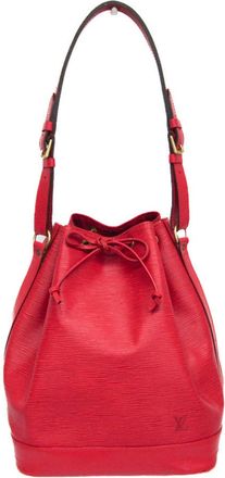 Louis Vuitton Noé Red Leather Shoulder Bag (Pre-Owned)