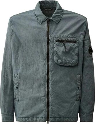 C.P. Company Surchemise - Heren - Zomerjassen - Blauw - S - Leer - Jassen
