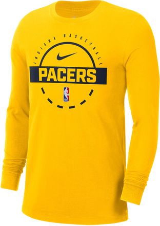 Nike Indiana Pacers Nike Mens NBA Practice Long-Sleeve T-Shirt in Yellow | HQ9816-728